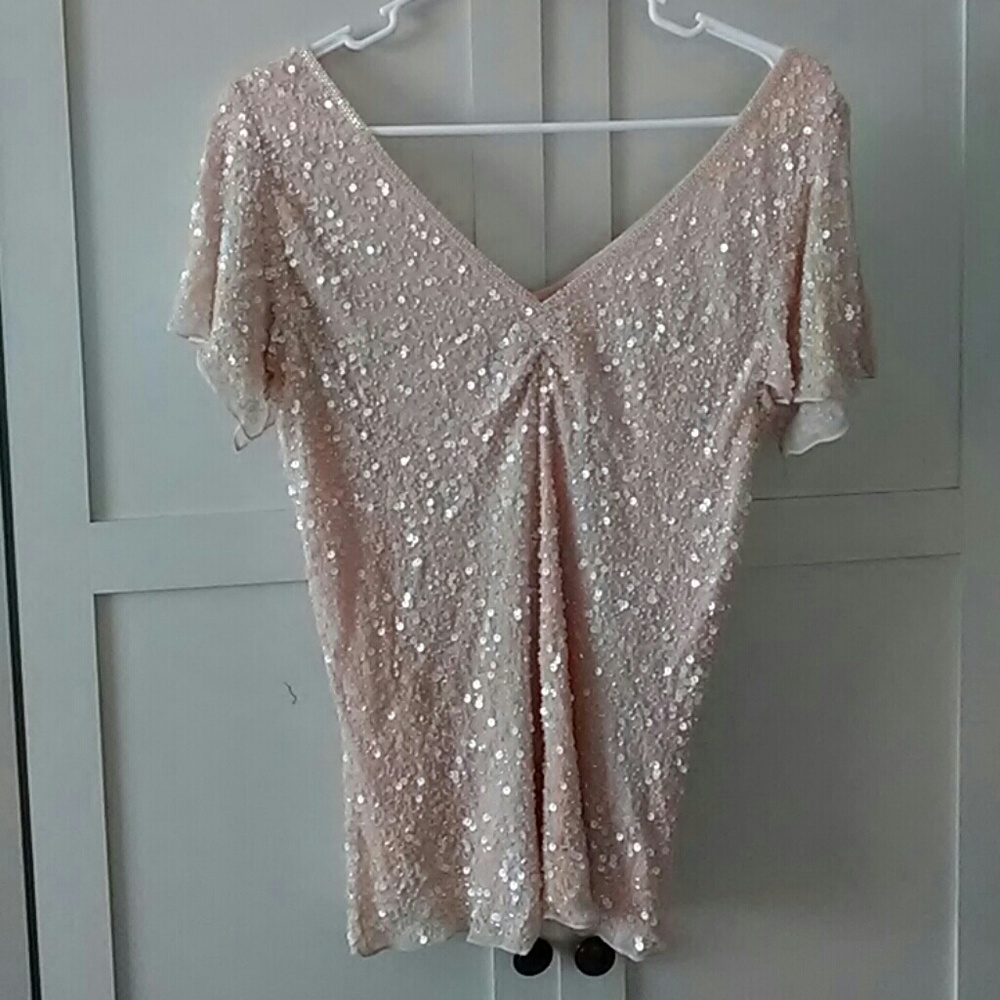 Pink sequence/ bead blouse